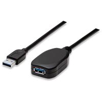 CABLE USB,MANHATTAN,150712, V3.0 EXT. ACTIVA  5M NEGRO