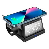 [AC-11797] CARGADOR ACTECK ENERGON S-MATE CI730 / INALAMBRICO QI / 3W - 15 W / APPLE - SAMSUNG / 3 DISPOSITIVOS / RELOJ DIGITAL / NEGRO / AC-937146