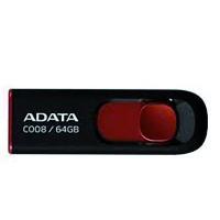 [RAM-2239] MEMORIA ADATA 64GB USB 2.0 C008 RETRACTIL NEGRO-ROJO ( AC008-64G-RKD)