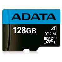 [RAM-3040] MEMORIA ADATA MICRO SDXC/SDHC 128GB UHS-I 100MB/25MB CLASE 10 V10 A1 C/ADAPTADOR AUSDX128GUICL10A1-RA1