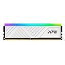 MEMORIA XPG SPECTRIX D35G UDIMM DDR4 8GB PC4-25600 3200MHZ CL16 288PIN 1.35V RGB CON DISIPADOR PC/GAMER COLOR BLANCO (AX4U32008G16A-SWHD35G)