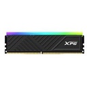 MEMORIA XPG SPECTRIX D35G UDIMM DDR4 8GB PC4-25600 3200MHZ CL16 288PIN 1.35V RGB CON DISIPADOR PC/GAMER COLOR NEGRO AX4U32008G16A-SBKD35G