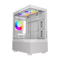 [CS-1006] GABINETE OCELOT GAMING GLASS EW7 / MINI TOWER / M-ATX, ITX / PANEL LATERAL Y FRONTAL DE CRISTAL TEMPLADO/ INCLUYE 3 VENTILADORES / ENFRIAMIENTO LIQUIDO HASTA 240MM / GPU HASTA 315MM / COLOR BLANCO