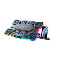 [AC-12827] BASE ENFRIADORA GAMER BALAM RUSH EOLOX CRYOTECH EF780 / LAPTOP 17 PULG / VELOCIDAD AJUSTABLE / 7 NIVELES DE ALTURA / 10 MODOS DE ILUMINACION / SOPORTE P- CELULAR / PLACA METALICA / NEGRO / BR-941112