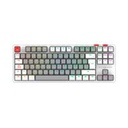 TECLADO GAMER BALAM RUSH LEVEL PRO GK990 / DUAL RECARGABLE / USB - BT - DONGLE / 5 DISPOSITIVOS / RECARGABLE / 88 TECLAS / ESPAÑOL / WIN - MAC- ANDROID / RGB / MECANICO /  BLANCO / BR-940689