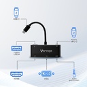 CONVERTIDOR VORAGO 5 EN 1 ADP-350 USB TIPO C A HDMI,VGA,USB 3.0,JACK 3.5MM,PD