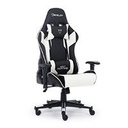 SILLA OCELOT GAMING OSB-04 / VINIPIEL / BASE NYLON AJUSTABLE / DESCANSABRAZOS 2D / PISTON CLASE 4 / RECLINABLE 90-155 GRADOS / HASTA 150KG / COJINES LUMBAR Y CERVICAL / COLOR NEGRO CON BLANCO