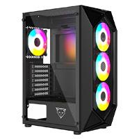 [CS-871] GABINETE OCELOT GAMING POLYGON-E5 / MID TOWER / ATX, M-ATX, ITX / PANEL LATERAL DE CRISTAL TEMPLADO Y FRONTAL EN MESH / INCLUYE 4 VENTILADORES / ENFRIAMIENTO LIQUIDO HASTA 240MM / GPU HASTA 295MM / COLOR NEGRO