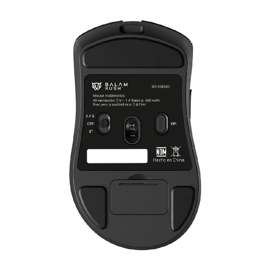 [MS-1693] MOUSE GAMER BALAM RUSH DRIFT PERFORM MG5 / DUAL INALAMBRICO  - ALAMBRICO / RECARGABLE USB / 5 BOTONES / SENSOR OPTICO 12,000 DPI AJUSTALE / WINDOWS / NEGRO / BR-938549