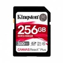 MEMORIA FLASH SD KINGSTON SDXC CANVAS REACT PLUS 256GB 300R/260W UHS-II U3 V90 (SDR/256GB)