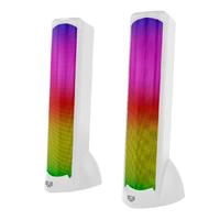 [SPK-2378] BOCINA GAMER BALAM RUSH GLIMM TOWER BG575 / ALAMBRICA USB / BLUETOOTH CONEXIN 3.5 MM / SONIDO ESTEREO / 10 W / ILUMINACION LED / BLANCO / BR-936989