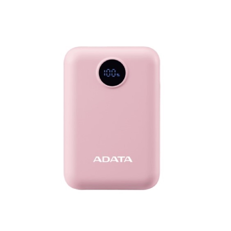 BATERIA DE RESPALDO ADATA POWER BANK C10022 10000MAH ENTRADA USB TIPO C Y USB TIPO A ROSA PC1002212PK
