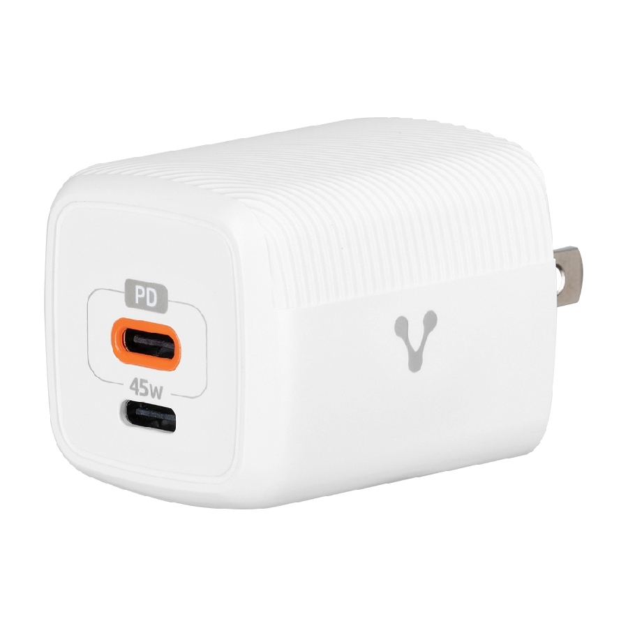[AC-13478] CARGADOR PARA PARED  /   VORAGO  /   AU-402   /   CARGA RAPIDA /   3.0  A  1 USB- C    /   45W  /   BLANCO