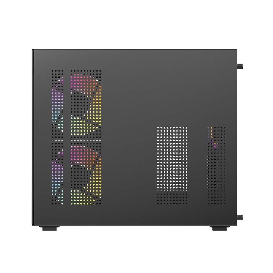 GABINETE GAMER BALAM RUSH TANK GLOW PLUS 3700 / MINI TORRE / MICRO-ATX, MINI ITX / INCLUYE 3 VENTILADORES ARGB 120 MM / CRISTAL TEMPLADO / NEGRO / BR-943864