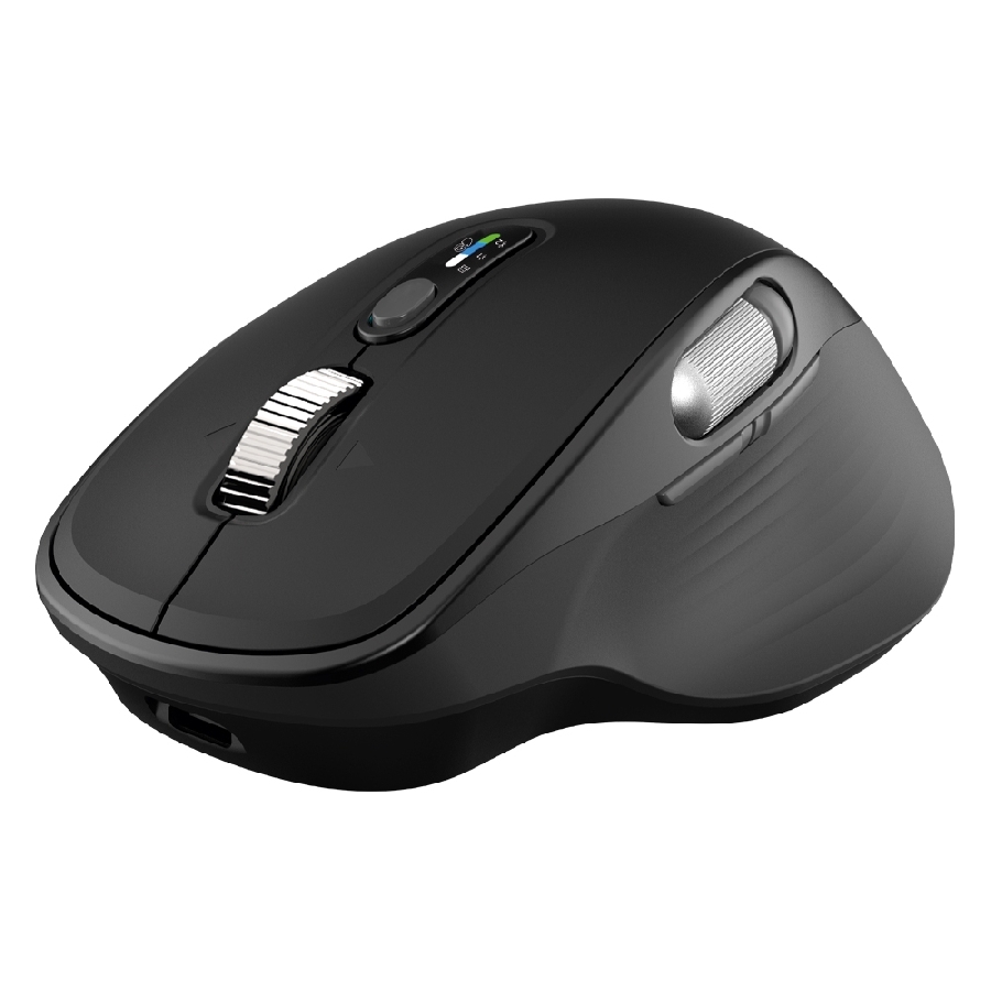 [MS-1697] MOUSE ACTECK VIRTUOS PRO ULTRA MI777 / INALAMBRICO DUAL / ERGONOMICO / RECARGABLE / WIN, MAC, ANDROID / OPTICO / 11 BOTONES +SCROLL METALICO / 4800 DPI AJUSTABLE / NEGRO / AC-943444