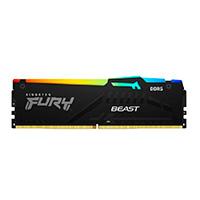 [RAM-4039] MEMORIA RAM KINGSTON DIMM DDR5 8GB 5200MT/S FURY BEAST BLACK RGB CL40 288PIN 1.25V C/DISIPADOR DE CALOR P/PC/GAMER/ALTO RENDIMIENTO KF552C40BBA-8