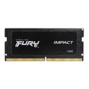MEMORIA RAM KINGSTON SODIMM DDR5 8GB 4800MT/S FURY IMPACT BLACK CL38 262PIN 1.1V C/DIFUSOR DE CALOR P/LAPTOP KF548S38IB-8
