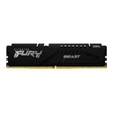 MEMORIA RAM KINGSTON DIMM DDR5 16GB 6800MT/S FURY BEAST BLACK EXPO CL34 288PIN 1.4V C/DISIPADOR DE CALOR P/PC/GAMER/ALTO RENDIMIENTO KF568C34BBE-16