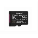 MEMORIA FLASH MICRO SD KINGSTON SDXC CANVAS SELECT PLUS 64GB 100MB/S UHS-I U1 V10 SIN/ADAPTADOR (SDCS3/64GBSP)