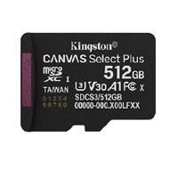[RAM-4625] MEMORIA FLASH MICRO SD KINGSTON SDXC CANVAS SELECT PLUS 512GB 150MB/S UHS-I U3 V30 SIN/ADAPTADOR (SDCS3/512GBSP)