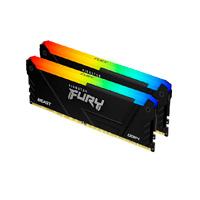 [RAM-4520] MEMORIA RAM KINGSTON DIMM DDR4 16GB 2X8GB 3200MT/S FURY BEAST BLACK RGB XMP CL16 288PIN 1.35V C/DISIPADOR DE CALOR P/PC/GAMER/ALTO RENDIMIENTO KIT 2 KF432C16BB2AK2/16