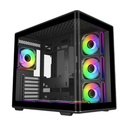 GABINETE COOLER MASTER ELITE 600, ARGB FAN 7 / NEGRO / TORRE INTERMEDIA / MINI-ITX / MINI-DTX / MICRO-ATX / ATX / PANEL PANORAMICO VIDRIO TEMPLADO
