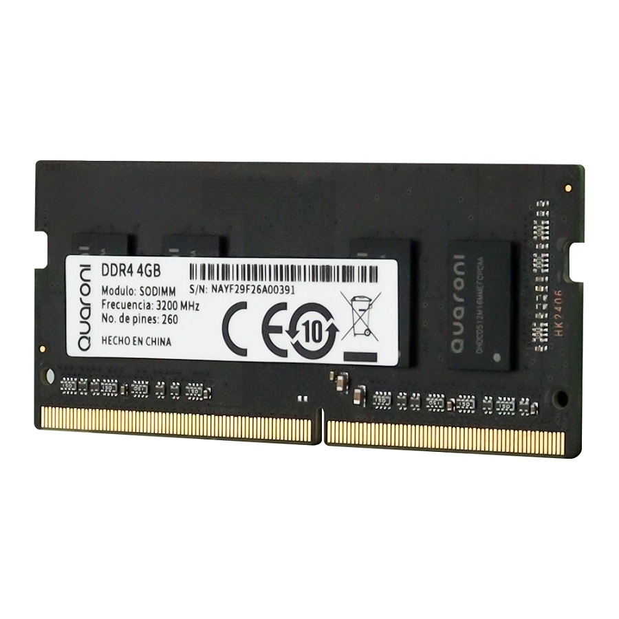 [RAM-4337] MEMORIA RAM QUARONI SODIMM DDR4 8GB 3200 MHZ CL22 260PIN 1.2V