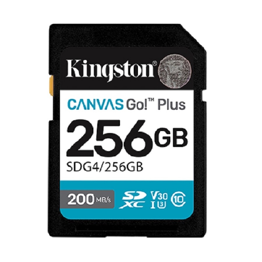 MEMORIA FLASH SD KINGSTON SDXC CANVAS GO PLUS 256GB 200MB/S C10 UHS-I U3 V30 (SDG4/256GB)