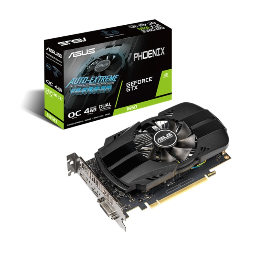 [VC-854] TARJETA DE VIDEO ASUS NVIDIA GTX1650 /PCIE X16 3.0 /4GB GDDR5 /HDMI /DP /DVI /ESTANDAR /GAMA MEDIA