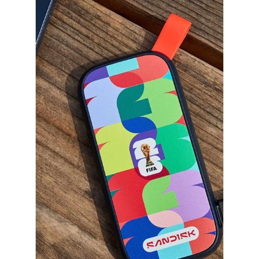 [HD-3520] UNIDAD DE ESTADO SOLIDO SSD EXTERNO SANDISK 1TB USB 3.2 GEN 2 EDICION COPA MUNDIAL FIFA 2026 LECT.800MB/S  SDSSDE30F-1T00-G25