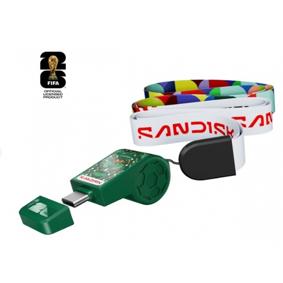 [RAM-4743] MEMORIA SANDISK 64GB USB TIPO-C EDICION MEXICO COPA MUNDIAL FIFA 2026 LECT.300MB/S  SDCZIA-064G-G46G