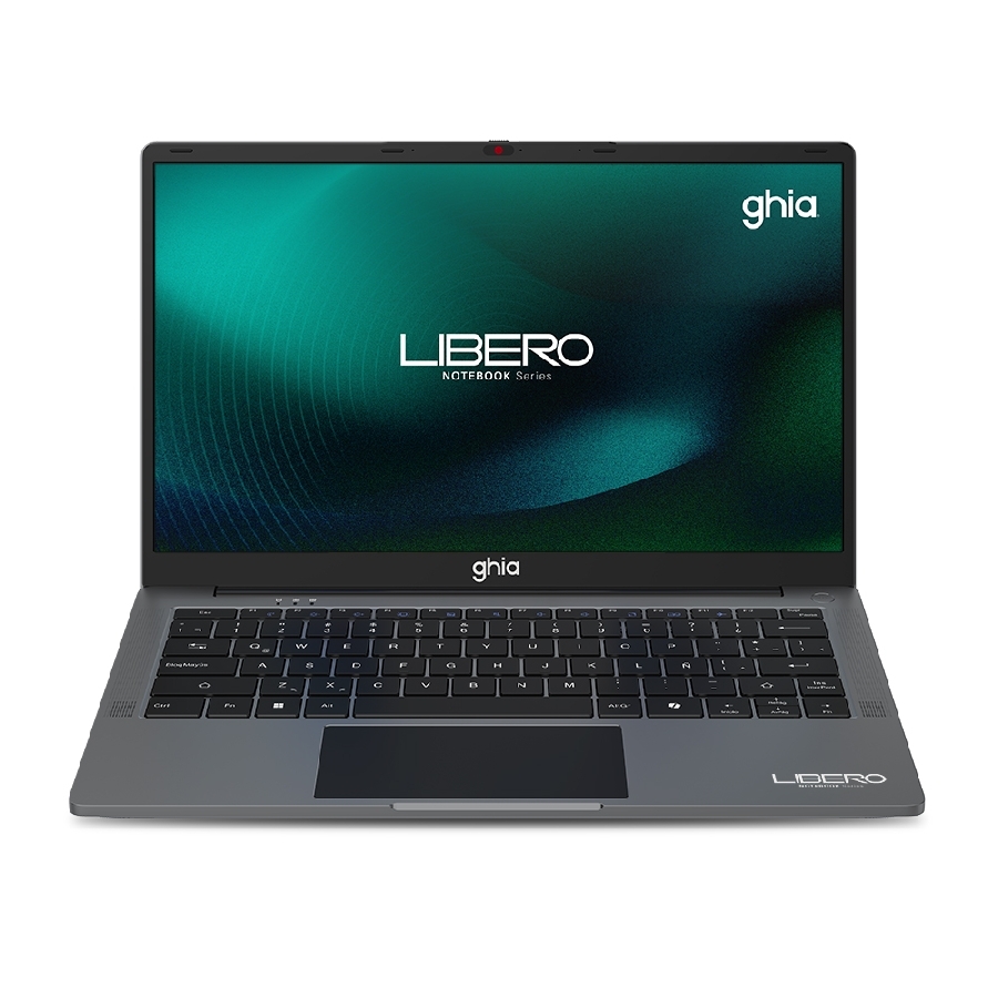 NOTEBOOK GHIA LIBERO 14 PLUG HD INTEL CELERON N4500 RAM 8GB SSD 128GB CAMARA FRONTAL 1.0 MPX WIFI-BT HDMI WIN 11 HOME COLOR GRIS