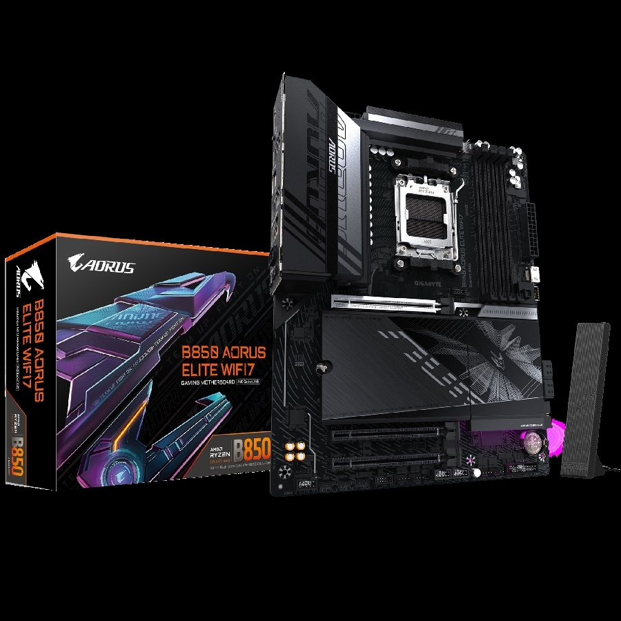 [MB-1470] TARJETA MADRE GIGABYTE B850 AORUS ELITE WIFI7 / SOCKET AMD AM5 / DDR5 8200 / HDMI / WIFI7 / ATX / GAMER