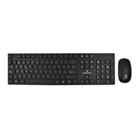 [KB-1015] KIT TECLADO Y MOUSE INALAMBRICOS CONECTOR USB RESISTENTE A DERRAMES SILENCIOSO PERFECT CHOICE DUST - NEGRO