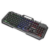 TECLADO GAMING LED , MANHATTAN , 180610 ,CON PÁNEL METÁLICO PARA CELULAR
