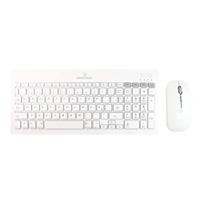 [KB-1052] KIT DE TECLADO Y MOUSE REGARGABLE INALAMBRICO ZEBRARY PERFECT CHOICE BLANCO