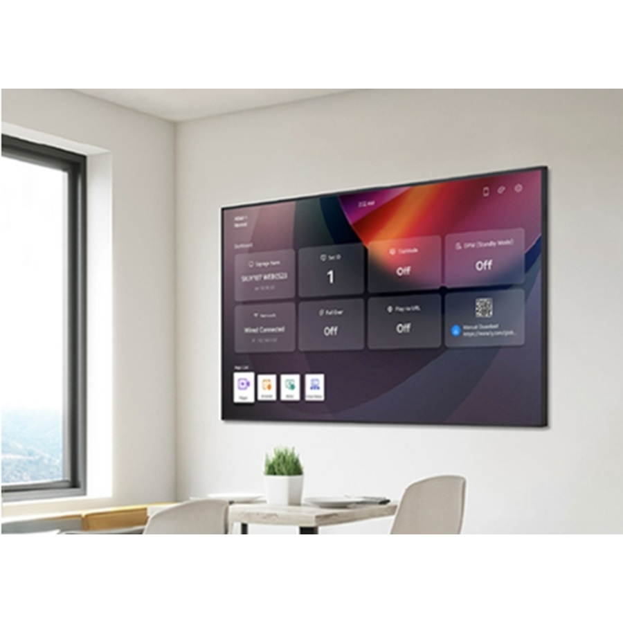 MONITOR DE SEÑALIZACION DIGITAL LG DE 43 PLG USO 24/7 BRILLO 500 NITS, BISEL UNIFORME 11.4 MM  WEBOS 8.0, INTERFAZ HDMI 3 / HDMI OUT (1) / DP / USB 2.0 / RS232C / RJ45 / AUDIO / IR