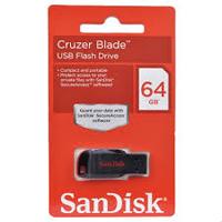 [RAM-2430] MEMORIA SANDISK 64GB USB 2.0 CRUZER BLADE Z50 NEGRO C/ROJO SDCZ50-064G-B35