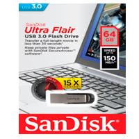 [RAM-2810] MEMORIA SANDISK 64GB USB 3.0 ULTRA FLAIR METALICA PARA MAC Y WINDOWS 150MB/S SDCZ73-064G-G46