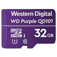 [RAM-3501] MEMORIA WD PURPLE SC QD101 MICRO SDHC 32GB VIDEOVIGILANCIA 24/7 CLASE 10 U1 LECT 50MB/S ESC 40MB/S WDD032G1P0C
