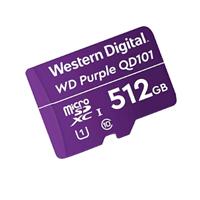 [RAM-3505] MEMORIA WD PURPLE SC QD101 MICRO SDXC 512GB VIDEOVIGILANCIA 24/7 CLASE 10 U1 LECT 50MB/S ESC 40MB/S WDD512G1P0C
