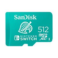 [RAM-3907] MEMORIA SANDISK MICRO SDXC 512GB NINTENDO SWITCH 100MB/S 4K U3 V30 SDSQXAO-512G-GNCZ