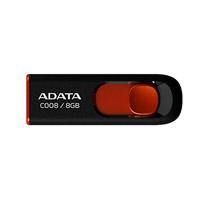 [RAM-4078] MEMORIA ADATA 16GB USB 2.0 C008 RETRACTIL NEGRO- ROJO (AC008-16G-RKD)