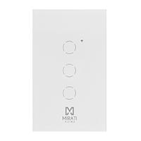 [SH-30] APAGADOR INTELIGENTE DE PARED MIRATI DE 3 APAGADORES TOUCH WIFI 2.4HZ BLUETOOTH // COMPATIBLE CON ANDROID E IOS // FUNCIONA CON ALEXA Y ASISTENTE DE GOOGLE