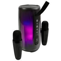 [SPK-2608] BOCINA PORTATIL TRANSPARENTE RGB PERFECT CHOICE CON 2 MICROFONOS INALAMBRICOS