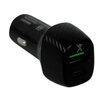[AC-11393] ADAPTADOR DE CORRIENTE PARA AUTO USB Y TIPO C PERFECT CHOICE NEGRO