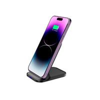 [AC-11846] CARGADOR DE ESCRITORIO ACTECK ENERGON S-MATE CI710 / PARA CELULAR / INALAMBRICO QI  CARGA RAPIDA / 15 W - 5 W / PLEGABLE / CARGA SIMULTANEA / USB TIPO C / NEGRO / AC-937160