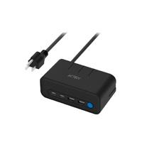 CARGADOR ACTECK ENERGON MATE CE676 / EXTENSIN DE ESCRITORIO / 2 X USB / 2 X TIPO C / 3 X CONTACTOS / SUPRESOR DE PICOS / INDICADOR LED / RESISTENTE AL FUEGO / 1.85 M / AC-936514