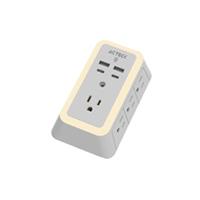 [AC-11855] CARGADOR DE PARED ACTECK ENERGON LUMINA CP515 / 11 EN 1 / 7 X TOMACORRIENTE / 2 USB / 2 TIPO C / RESISTENTE AL FUEGO / SUPRESOR DE PICOS 540 J / SENSOR TOUCH / BLANCO /AC-936484