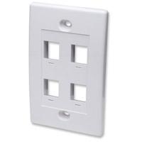 [AC-1767] TAPA FACEPLATE, INTELLINET,163316, 4 PERFORACION BLANCO